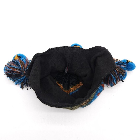 Tey-Art Winter Knit Wool Beanie Hat Ear Flap Tassel Snow Ski Cap Handmade Peru - Picture 3 of 4